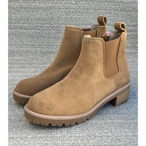 BLONDO Matilda Waterproof Lug Sole Chelsea Boot Brown Women's Size 8 US